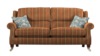 Large 2 Seater Sofa. Grade B Fabric - Baslow Stripe Mulberry